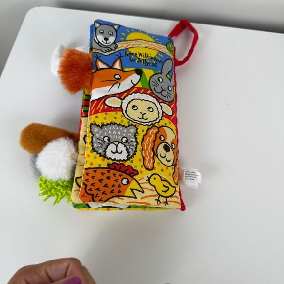 JellyCat Fluffy Tails Book Infants Baby Toys Crinkly - Picture 6 of 9